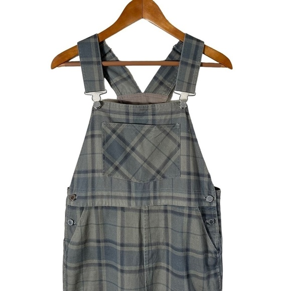 WEWOREWHAT Basic Overalls In Cool Plaid - Picture 6 of 13